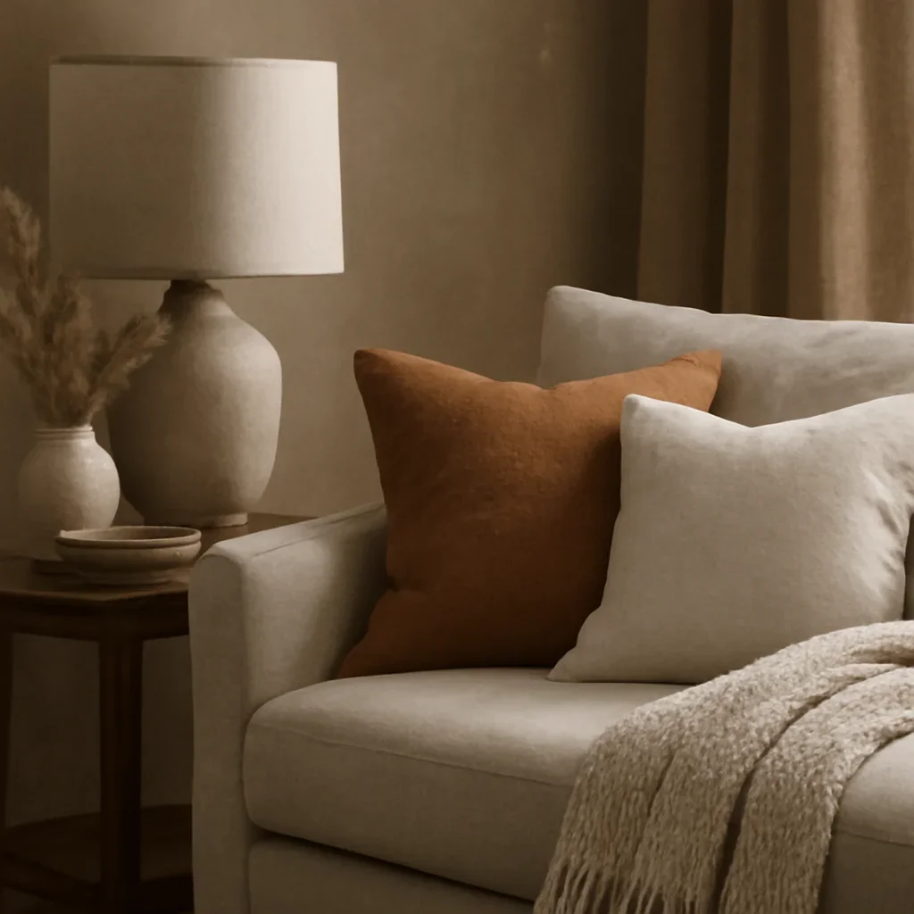 Close-up interior styling details that reflect the finish and mood of about.