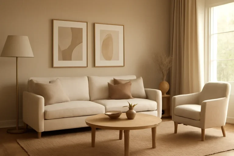 Best Color Schemes for Living Rooms concept shown in a warm, thoughtfully layered interior.