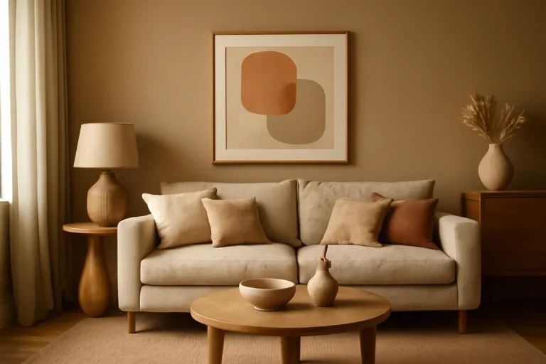 How to Build a Home Color Palette concept shown in a warm, thoughtfully layered interior.