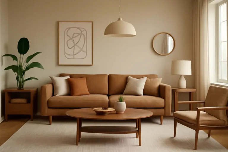 Mid-Century Modern Living Room Ideas concept shown in a warm, thoughtfully layered interior.