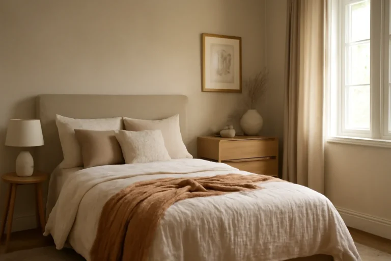 Small Bedroom Layout Ideas concept shown in a warm, thoughtfully layered interior.