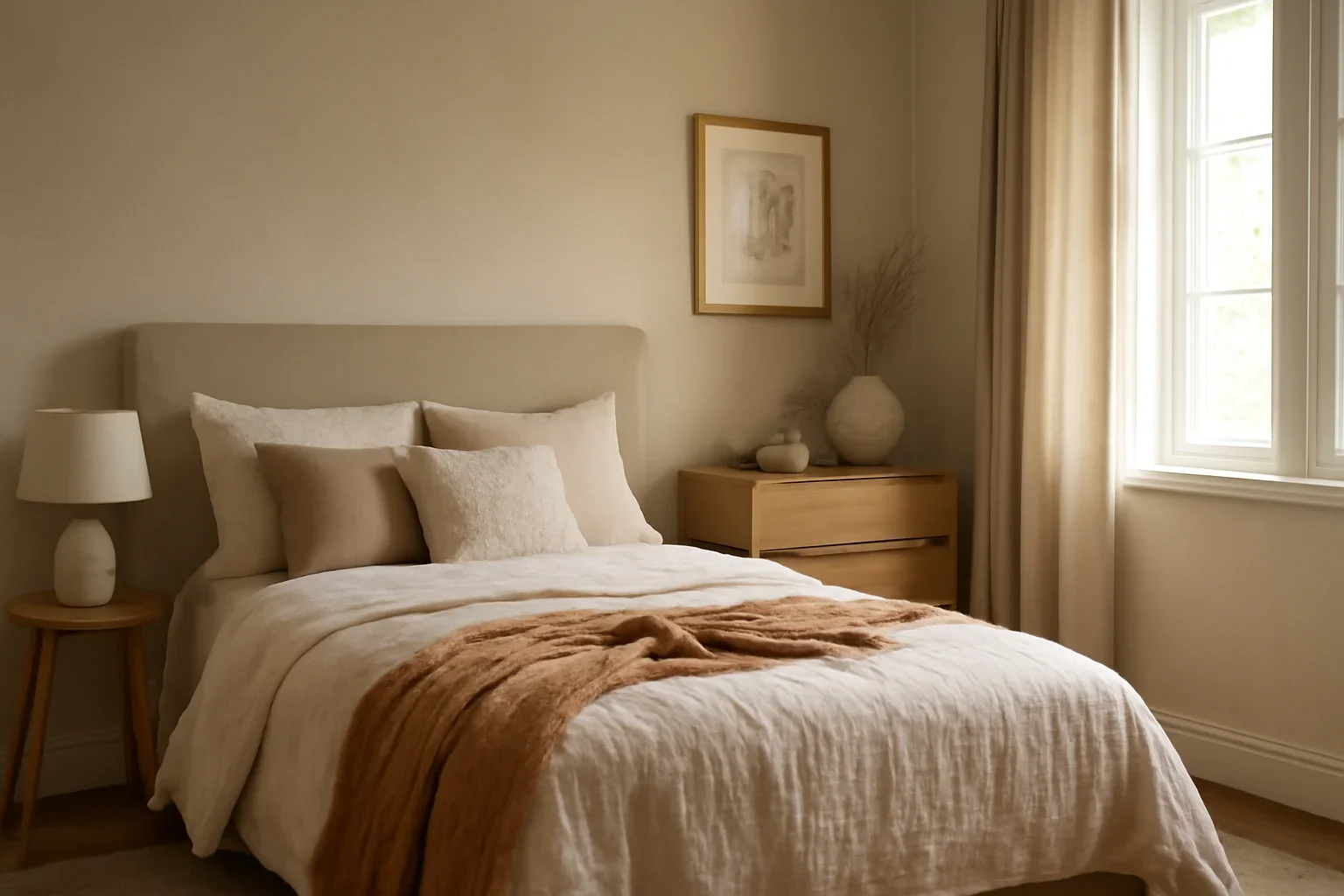 Small Bedroom Layout Ideas concept shown in a warm, thoughtfully layered interior.