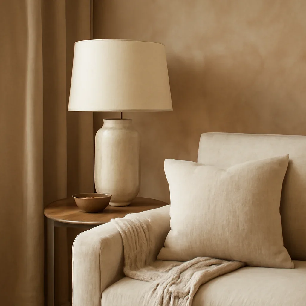 Close-up interior styling details that reflect the finish and mood of color consultation.
