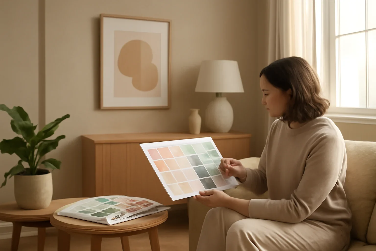 Color Consultation concept shown in a warm, thoughtfully layered interior.