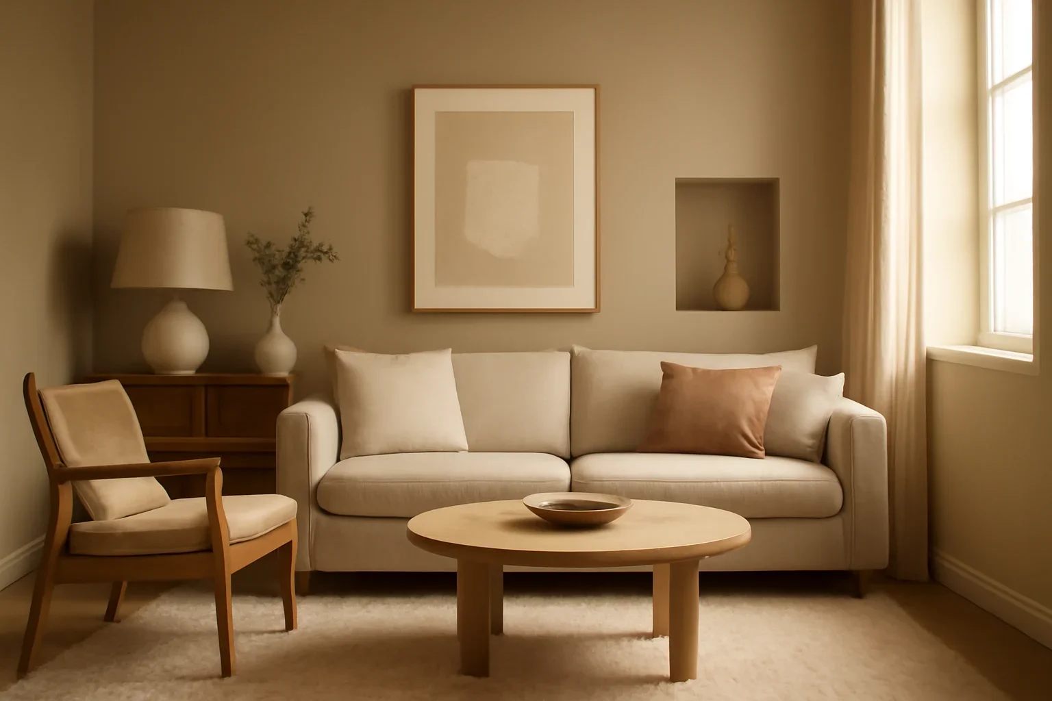 Features concept shown in a warm, thoughtfully layered interior.