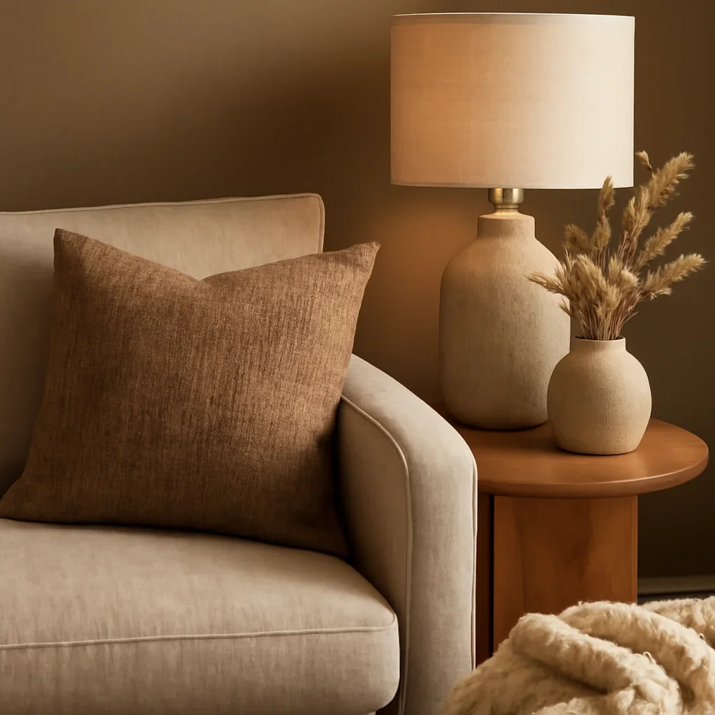 Close-up interior styling details that reflect the finish and mood of space planning.