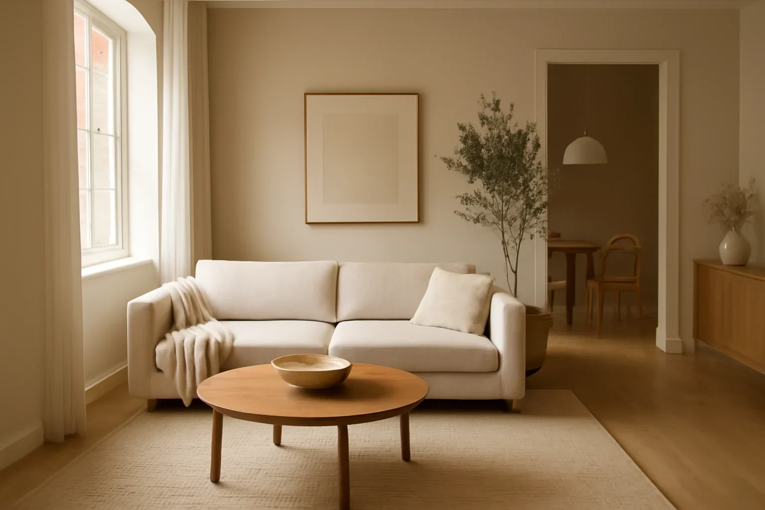 Space Planning concept shown in a warm, thoughtfully layered interior.