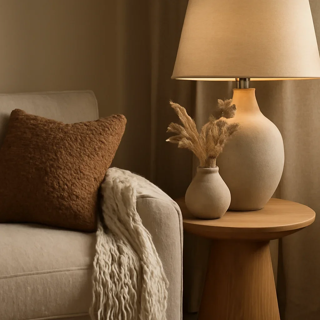 Close-up interior styling details that reflect the finish and mood of home.
