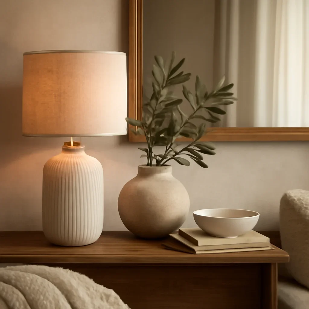 Close-up interior styling details that reflect the finish and mood of solutions.