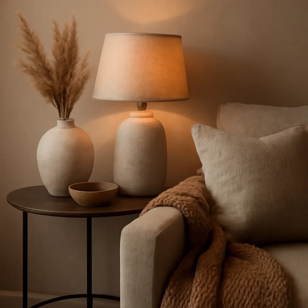 Close-up interior styling details that reflect the finish and mood of small space interior design.