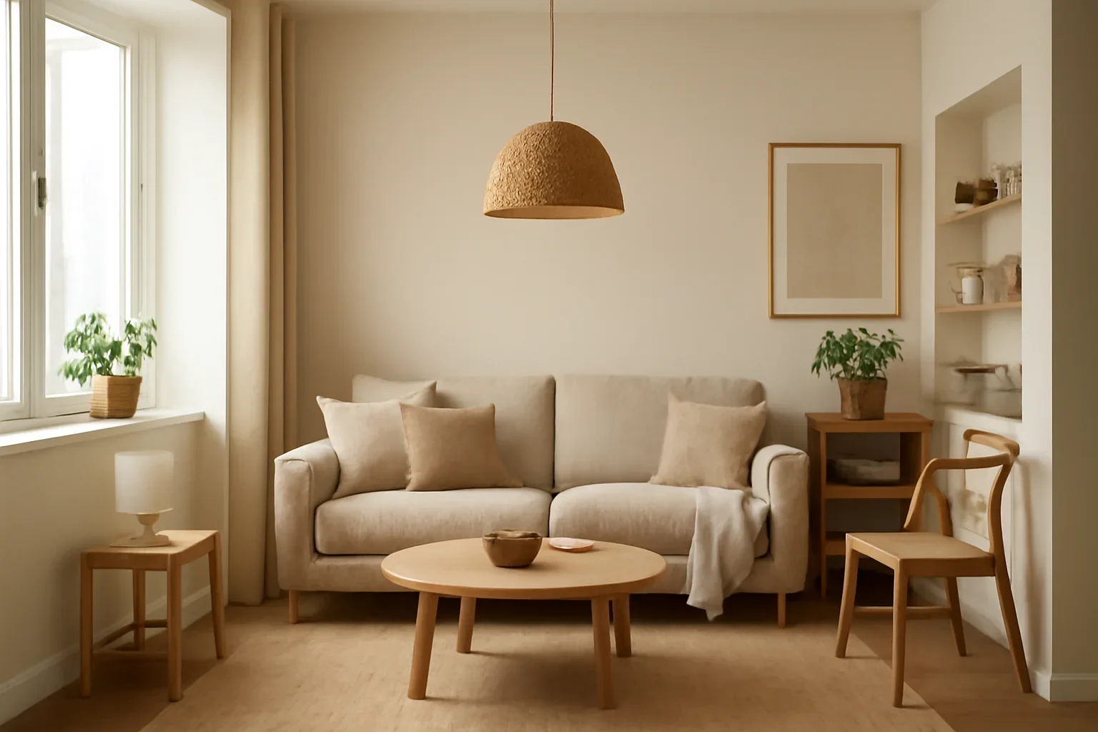 Small Space Interior Design concept shown in a warm, thoughtfully layered interior.