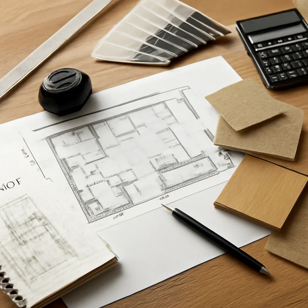 Interior design process tools used to shape a clear support plan.